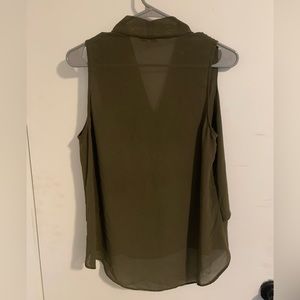 Green thin dress shirt